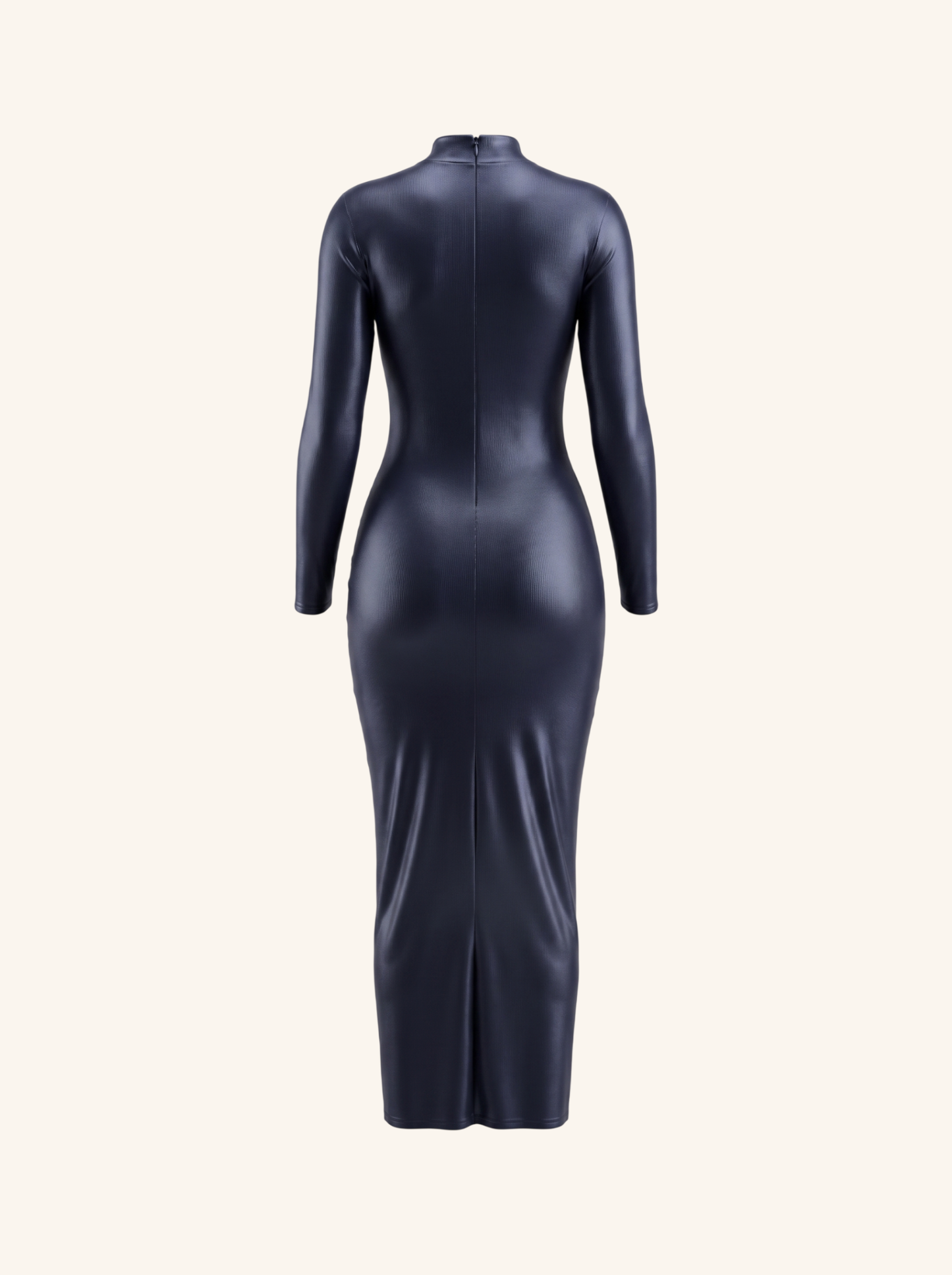 Velin Lumiere Blue, the dress on its own, back